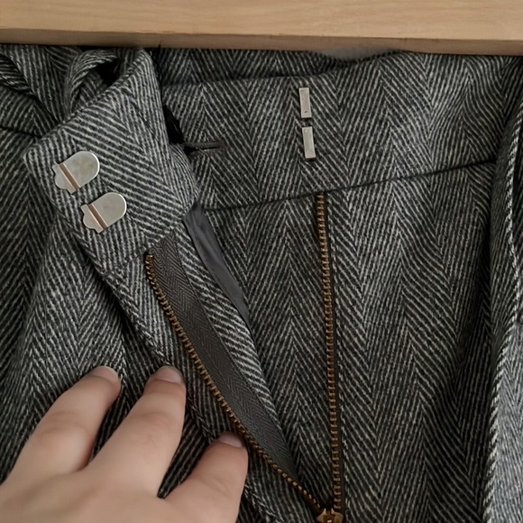 Aritzia Wilfred Tie-Front Wool Cashmere Blend High Waisted Trouser Pants 2 - Picture 8 of 13